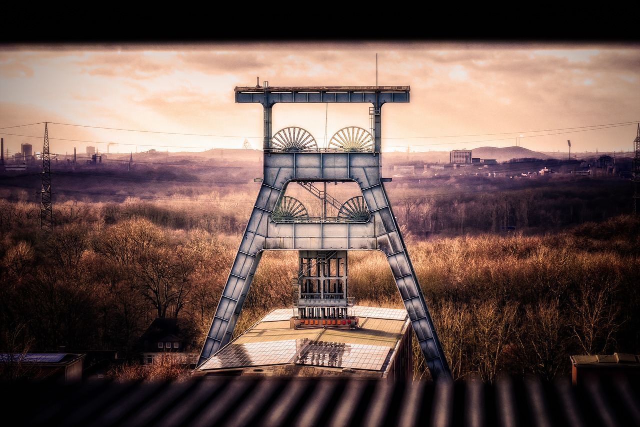 Turm in einer Zeche im Ruhrgebiet