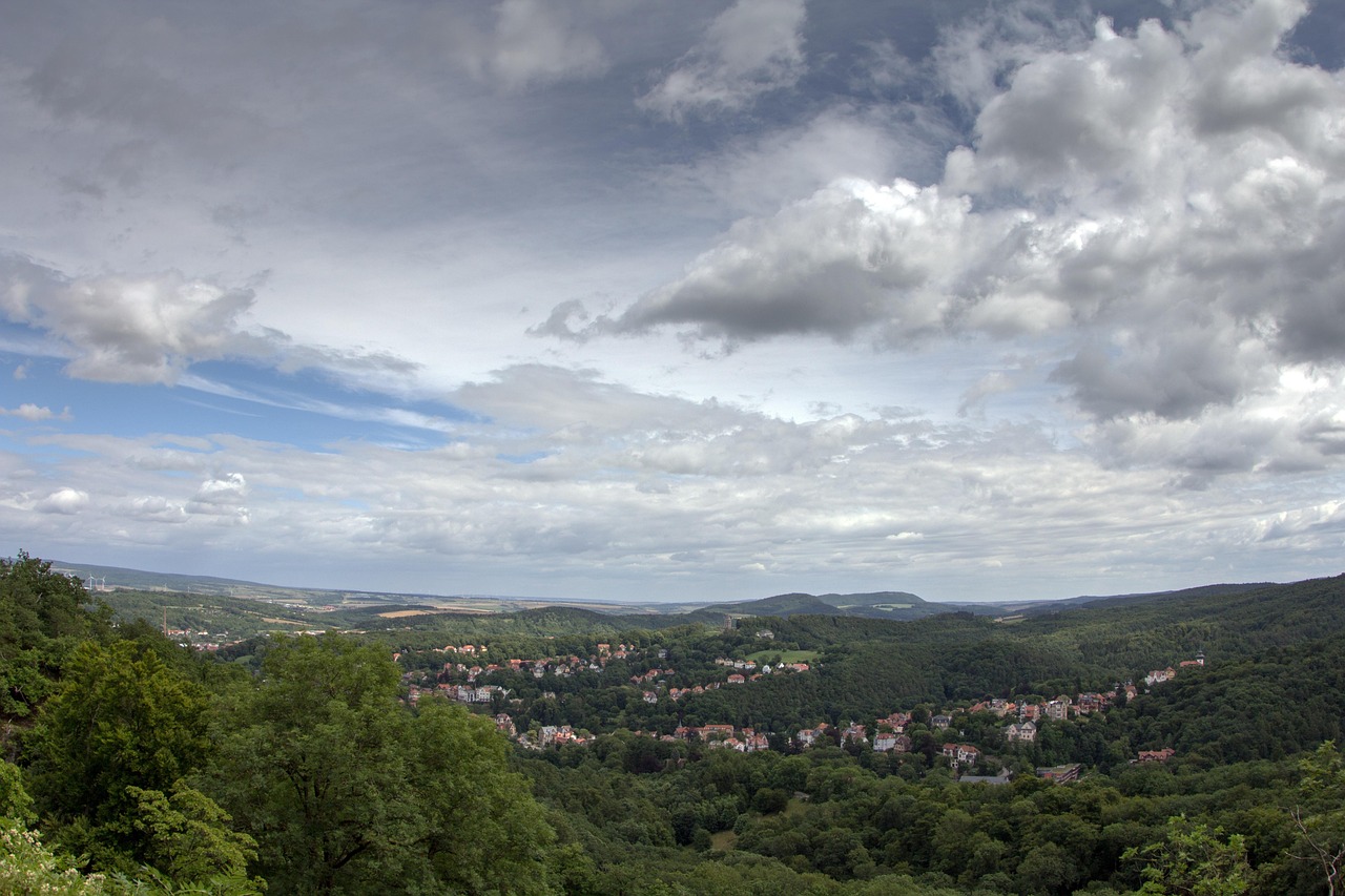 Wandern am Thüringer Rennsteig: Aussicht auf einer Wanderung