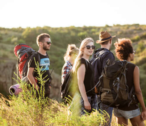 Eine Wandergruppe in der Natur: Wie viele km sind für Anfänger geeignet?